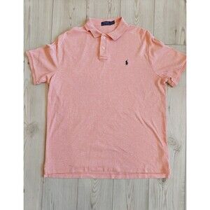 Polo Ralph Lauren Mens Shirt Size XL 100% Cotton Orange blue label
